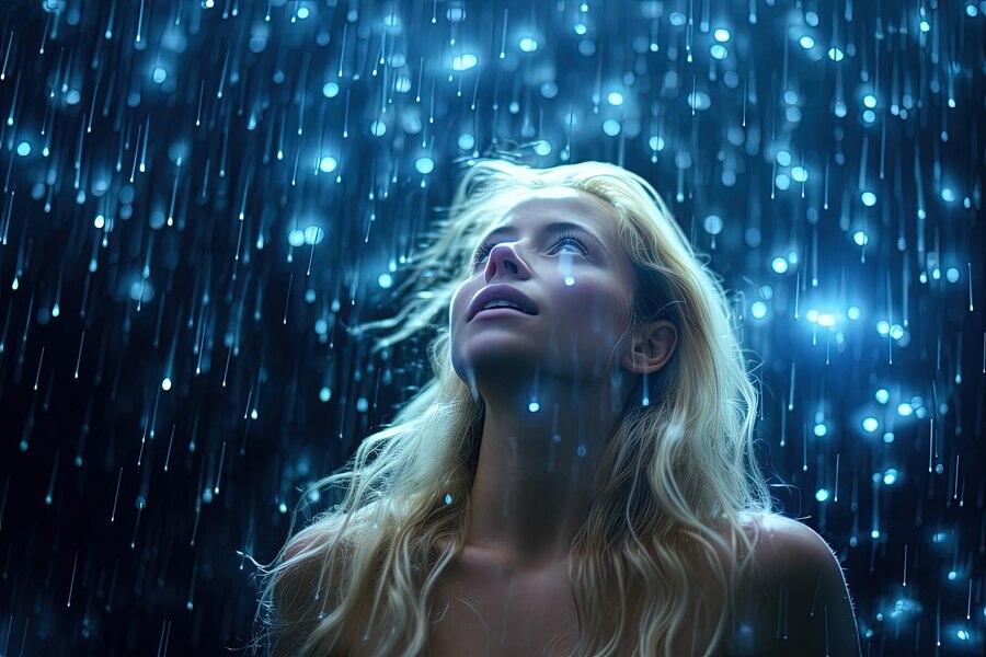 Slika, ki prikazuje energijo Merkurjeve opozicije z Uranom, simbolizira duhovne preboje in nepričakovane pogovore 30. oktobra 2024.