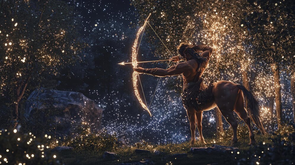 Mlada luna v znamenju Strelca, ki simbolizira pustolovski duh in intuicijo, značilna za ta lunin tranzit.